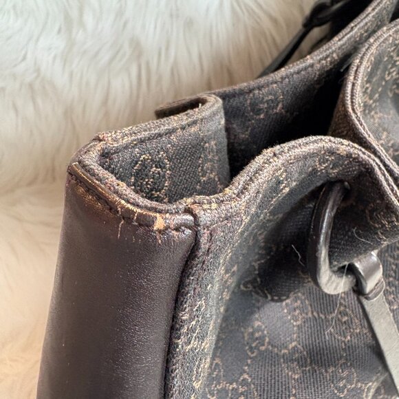 Gucci Monogram Tote Bag Dark Brown - Picture 10 of 13